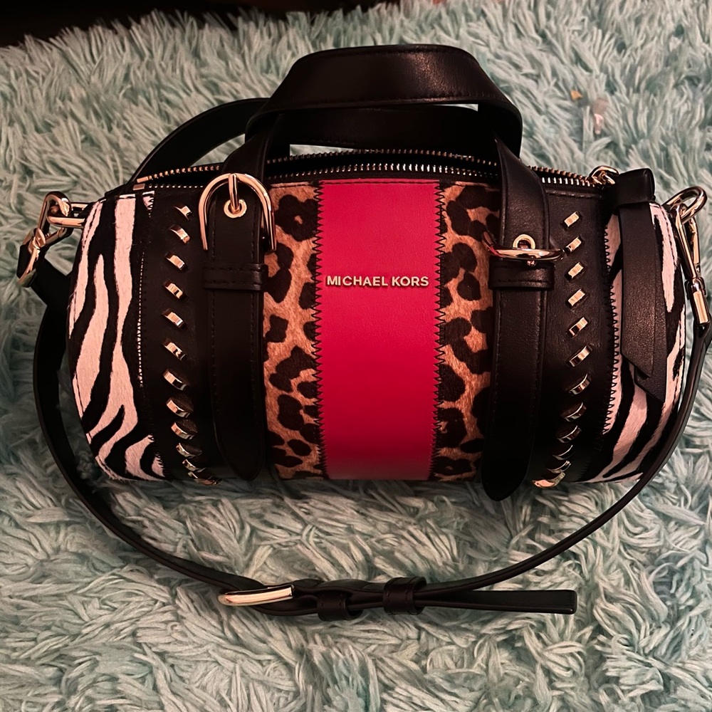 Michael Kors animal print crossbody bag